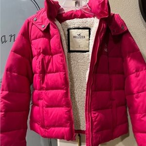 Hollister Fuchsia Quilted Jacket. L